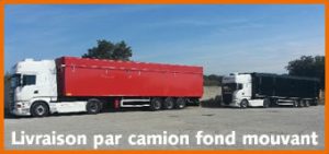 livraison bois chauffage camion fond mouvant